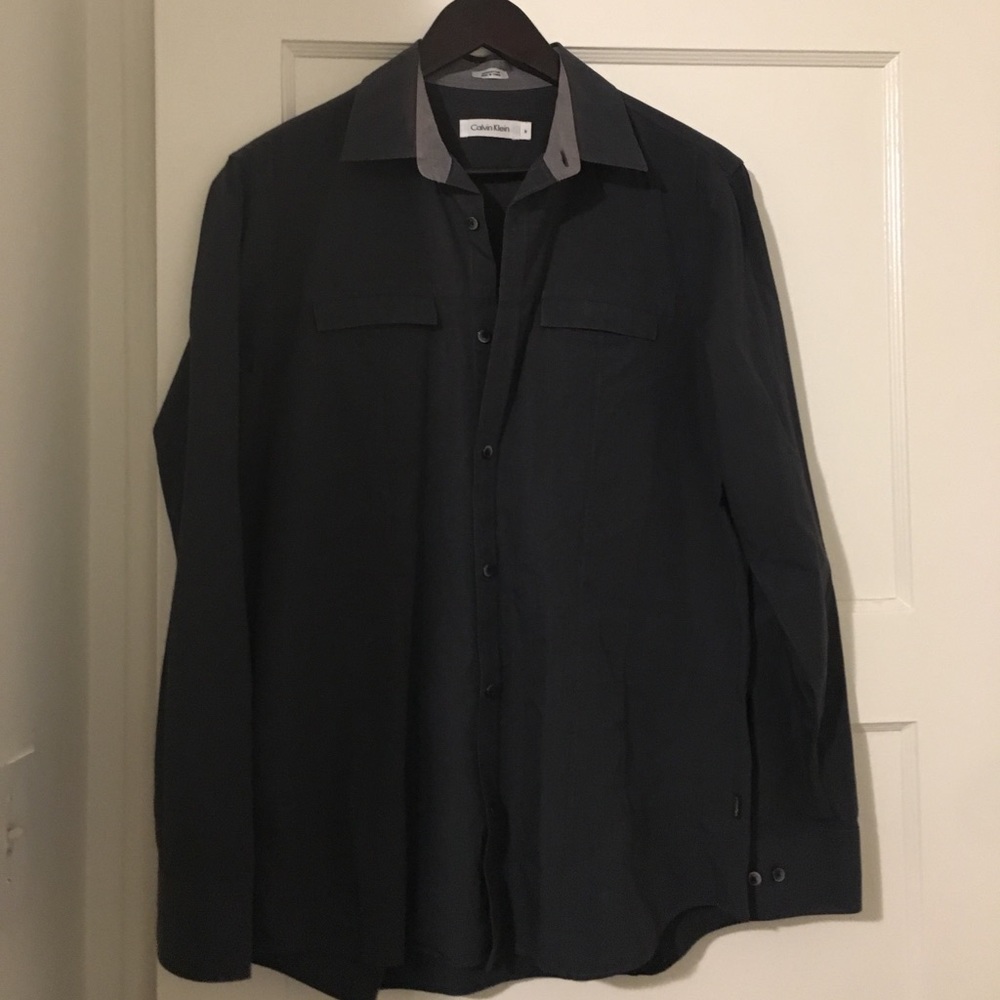 Dark Navy Calvin Klein Dress Shirt